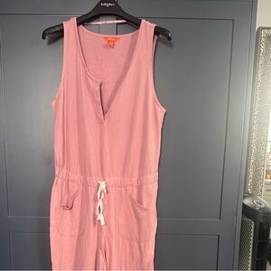 Joe Fresh Pink V-Neck Jumpsuit